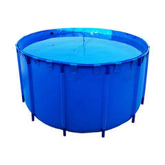 LVJU Foldable Fish Tank - 180 Gallon (680L) Round Plastic Pond for Fresh/Salt Water Breeding, 120cm Diameter x 60cm Height