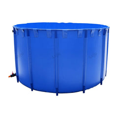 LVJU Foldable Fish Tank - 180 Gallon (680L) Round Plastic Pond for Fresh/Salt Water Breeding, 120cm Diameter x 60cm Height