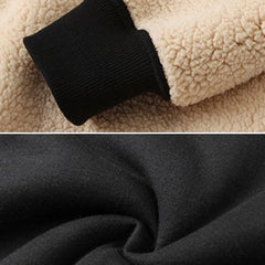 Sweatshirt Coat Front Pockets Warm Zipper Lamb Wool Jacket Men and Woman Winter Pure Color Plush Lined Cardigan Hoodie