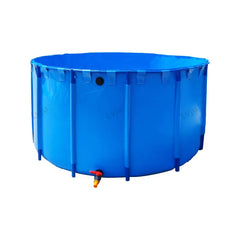 LVJU Foldable Fish Tank - 180 Gallon (680L) Round Plastic Pond for Fresh/Salt Water Breeding, 120cm Diameter x 60cm Height
