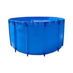 LVJU Foldable Fish Tank - 180 Gallon (680L) Round Plastic Pond for Fresh/Salt Water Breeding, 120cm Diameter x 60cm Height