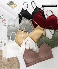 Sexy V-Neck Sports Bra for Women – Backless Push-Up Bralette Top | Seamless Fitness Brassiere Sport Femme