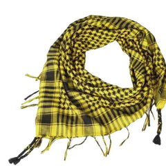 Unisex Tactical Arab Scarf – Lightweight Plaid Cycling Mask & Hijab Head Wrap for Men & Women (Spring/Summer)