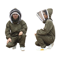1 Set Beekeeping Suit – Brown Ventilated Protective Suit with Beekeeper Cap | Bee Safety Gear & Beekeeping Equipment