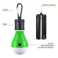 Portable Camping Light | Mini LED Bulb Emergency Lamp with 3 Lighting Modes & Hanging Hook