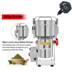 BioloMix 800g/700g Grains, Spices, Herbs, Cereal, Coffee Dry Food Grinder Mill – Gristmill Flour Powder Crusher