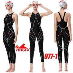 Women's & Girl's Competition Kneeskin Swimsuit – Professional Racing Swimwear | FINA Approved | Sizes #925, #937, #921