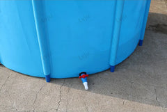 LVJU Foldable Fish Tank - 180 Gallon (680L) Round Plastic Pond for Fresh/Salt Water Breeding, 120cm Diameter x 60cm Height