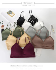 Sexy V-Neck Sports Bra for Women – Backless Push-Up Bralette Top | Seamless Fitness Brassiere Sport Femme