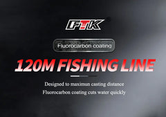 FTK 120m Fishing Line | 0.2mm-0.6mm | 7.15LB-45LB Fluorocarbon Coated Nylon Fishing Line