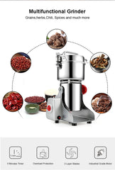 BioloMix 800g/700g Grains, Spices, Herbs, Cereal, Coffee Dry Food Grinder Mill – Gristmill Flour Powder Crusher