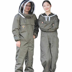 1 Set Beekeeping Suit – Brown Ventilated Protective Suit with Beekeeper Cap | Bee Safety Gear & Beekeeping Equipment