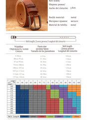 Top Cow Genuine Leather Belt for Men – Luxury Designer High-Quality Vintage Brown Cowboy Belt