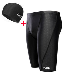 Men's Swimming Shorts – Waterproof Competition Swim Trunks | Swim Equipment Set with Goggles, Earplugs, Cap & Case | 2022 Swimwear Half Pants