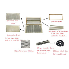 1 Set Queen Rearing System – Bee Larva Cell Cups Frame & Cage for CQR-3 | Royal Jelly Production Beekeeping Equipment
