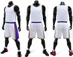 Kids & Adult Basketball Jersey Set – Blank Training Uniform with Double Pocket Shorts for Men & Children | Sports Vest Suit