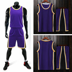 Kids & Adult Basketball Jersey Set – Blank Training Uniform with Double Pocket Shorts for Men & Children | Sports Vest Suit