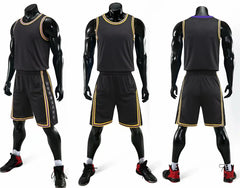 Kids & Adult Basketball Jersey Set – Blank Training Uniform with Double Pocket Shorts for Men & Children | Sports Vest Suit