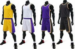 Kids & Adult Basketball Jersey Set – Blank Training Uniform with Double Pocket Shorts for Men & Children | Sports Vest Suit