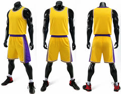 Kids & Adult Basketball Jersey Set – Blank Training Uniform with Double Pocket Shorts for Men & Children | Sports Vest Suit