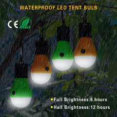 Portable Camping Light | Mini LED Bulb Emergency Lamp with 3 Lighting Modes & Hanging Hook