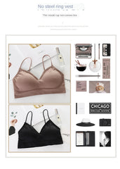 Sexy V-Neck Sports Bra for Women – Backless Push-Up Bralette Top | Seamless Fitness Brassiere Sport Femme