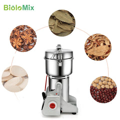 BioloMix 800g/700g Grains, Spices, Herbs, Cereal, Coffee Dry Food Grinder Mill – Gristmill Flour Powder Crusher