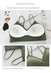 Sexy V-Neck Sports Bra for Women – Backless Push-Up Bralette Top | Seamless Fitness Brassiere Sport Femme