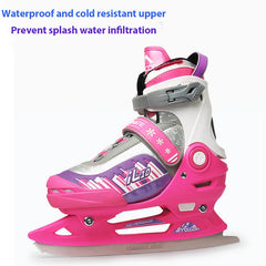 Beginners Breathable Adjustable Winter Ice Blade Speed Skates Shoes Children Ice Blade Warm Thermal Ice Hockey Skating Shoes