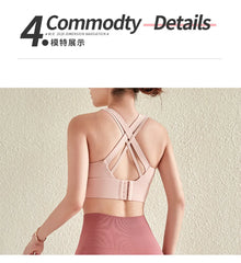 Women’s High Impact Sports Bra – Push-Up Gym Bra with Back Closure, Workout Crop Top for Yoga & Fitness