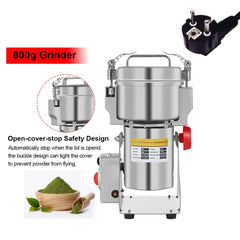 BioloMix 800g/700g Grains, Spices, Herbs, Cereal, Coffee Dry Food Grinder Mill – Gristmill Flour Powder Crusher