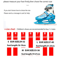 Beginners Breathable Adjustable Winter Ice Blade Speed Skates Shoes Children Ice Blade Warm Thermal Ice Hockey Skating Shoes