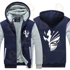 New Warm Coats Anime BLEACH Luminous Glowing Men's Hoodies Sweatshirts Thicken Fleece Camouflage Jackets Zipper Hooded