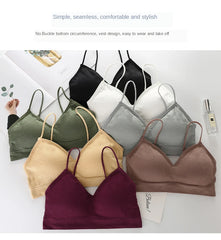 Sexy V-Neck Sports Bra for Women – Backless Push-Up Bralette Top | Seamless Fitness Brassiere Sport Femme