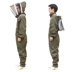 1 Set Beekeeping Suit – Brown Ventilated Protective Suit with Beekeeper Cap | Bee Safety Gear & Beekeeping Equipment