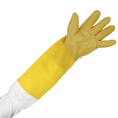 Beekeeper Gloves with Protective Sleeves – Ventilated & Professional Anti-Bee Gloves for Apiculture and Beehive Handling
