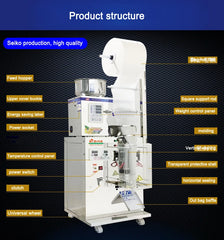 1-50g Automatic Quantitative Sealing Machine – Tea Bag Packing Machine, Automatic Weighing Machine for Powder/Granule Filler (110V/220V)