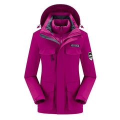 Doudoune d'hiver à la mode pour femmes, doublure d'extérieur, veste coquille trois en un