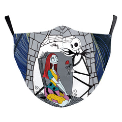 Masque d'impression numérique d'Halloween double couche en soie de lait