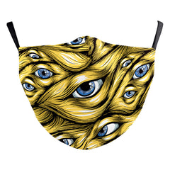 Masque de protection anti-poussière à Double couche en tissu diagonal haute densité en soie de lait d'Halloween