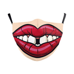 Masque d'impression numérique créatif pour lavage des oreilles à double couche d'Halloween