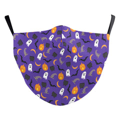 Masque de protection anti-poussière à Double couche en tissu diagonal haute densité en soie de lait d'Halloween