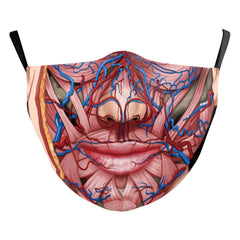 Masque de protection anti-poussière à Double couche en tissu diagonal haute densité en soie de lait d'Halloween