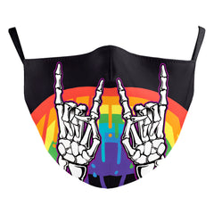 Masque d'impression numérique d'Halloween double couche en soie de lait