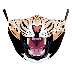 Wansheng Impression numérique Visage Animal Tigre Oreille Suspendu Masque Double Couche
