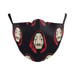 Masque d'impression numérique créatif pour lavage des oreilles à double couche d'Halloween