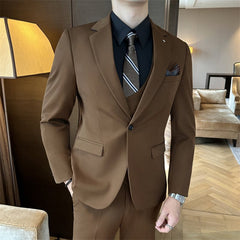 Men's High Quality Business Chemical Fiber Blended Formal Wear