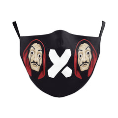 Masque d'impression numérique créatif pour lavage des oreilles à double couche d'Halloween