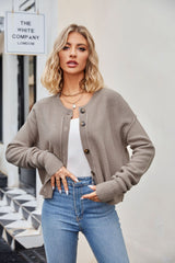 Women's Fashion Loose Retro Single Row Button Coat