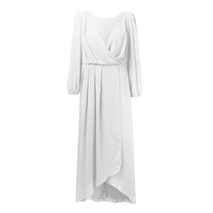 Elegant Women’s V-Neck Long-Sleeved Loose Party Evening Dress | Chic & Comfortable Nightwear